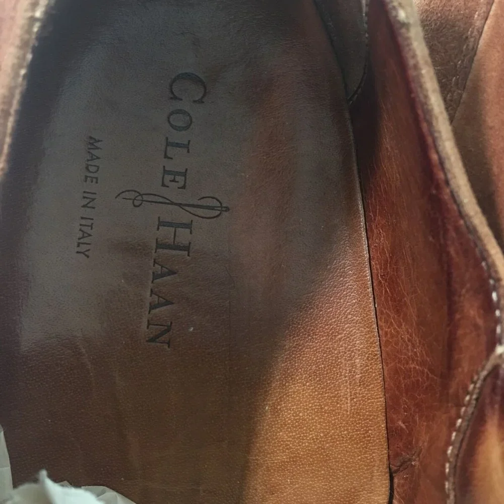 Vintage‎ Cole Haan Mens Shoes 11.5 Suede Leather Wingtip Brown Italy